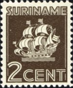 Suriname 1936 - set Ship: 2 c