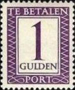 Suriname 1950 - serie Cifra in rettangolo: 1 g