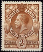 Swaziland 1933 - serie Re Giorgio V: 2 p