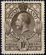 Swaziland 1933 - serie Re Giorgio V: 10 sh