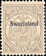 Swaziland 1889 - set Stamps of Transvaal overprinted: ½ p