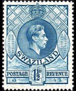 Swaziland 1938 - serie Re Giorgio VI: 1½ p