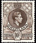 Swaziland 1938 - serie Re Giorgio VI: 10 sh