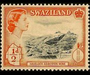 Swaziland 1956 - serie Regina Elisabetta II e soggetti vari: ½ p