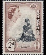 Swaziland 1956 - serie Regina Elisabetta II e soggetti vari: 2 p