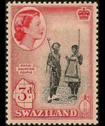 Swaziland 1956 - serie Regina Elisabetta II e soggetti vari: 3 p