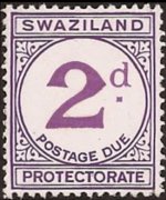 Swaziland 1933 - serie Cifra: 2 p