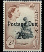 Swaziland 1961 - serie Regina Elisabetta II - soprastampati: 2 c su 2 d
