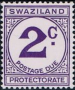 Swaziland 1961 - serie Cifra: 2 c