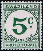 Swaziland 1961 - serie Cifra: 5 c