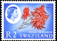 Swaziland 1962 - serie Regina Elisabetta II e soggetti vari: 2 R