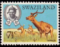 Swaziland 1969 - serie Animali: 7½ c