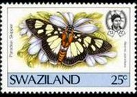 Swaziland 1987 - serie Farfalle: 25 c