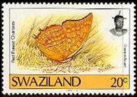Swaziland 1992 - serie Farfalle: 20 c