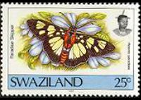 Swaziland 1992 - serie Farfalle: 25 c