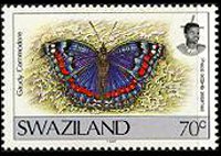 Swaziland 1992 - serie Farfalle: 70 c