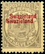 Swaziland 1889 - set Stamps of Transvaal overprinted: ½ p