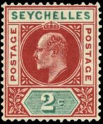 Seychelles 1903 - serie Re Edoardo VII: 2 c