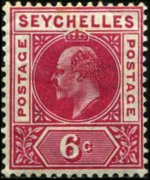 Seychelles 1903 - serie Re Edoardo VII: 6 c