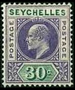 Seychelles 1903 - serie Re Edoardo VII: 30 c