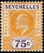 Seychelles 1903 - serie Re Edoardo VII: 75 c