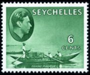 Seychelles 1938 - serie Re Giorgio VI e soggetti vari: 6 c