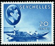 Seychelles 1938 - serie Re Giorgio VI e soggetti vari: 20 c