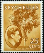 Seychelles 1938 - serie Re Giorgio VI e soggetti vari: 25 c