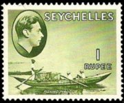 Seychelles 1938 - serie Re Giorgio VI e soggetti vari: 1 R