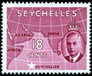 Seychelles 1952 - serie Re Giorgio VI e soggetti vari: 18 c