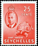 Seychelles 1952 - serie Re Giorgio VI e soggetti vari: 25 c