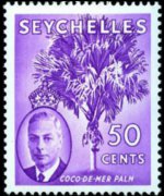 Seychelles 1952 - serie Re Giorgio VI e soggetti vari: 50 c