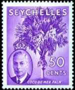 Seychelles 1952 - serie Re Giorgio VI e soggetti vari: 50 c