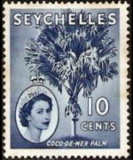 Seychelles 1954 - serie Regina Elisabetta II e soggetti vari: 10 c