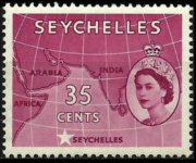 Seychelles 1954 - serie Regina Elisabetta II e soggetti vari: 35 c