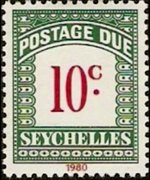 Seychelles 1980 - serie Cifra: 10 c