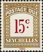 Seychelles 1980 - serie Cifra: 15 c
