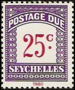 Seychelles 1980 - serie Cifra: 25 c