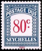 Seychelles 1980 - serie Cifra: 80 c