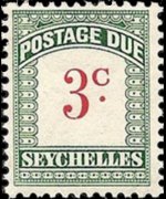 Seychelles 1951 - serie Cifra: 3 c