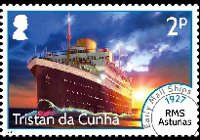 Tristan da Cunha 2015 - set Early mail ships : 2 p