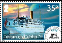 Tristan da Cunha 2015 - set Early mail ships : 35 p