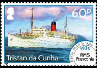 Tristan da Cunha 2015 - set Early mail ships : 60 p