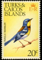 Turks e Caicos 1973 - serie Uccelli: 20 c