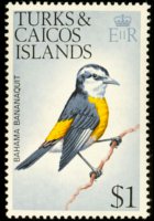 Turks e Caicos 1973 - serie Uccelli: 1 $