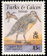 Turks e Caicos 1995 - serie Uccelli: 15 c