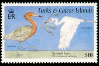 Turks e Caicos 1995 - serie Uccelli: 10 $