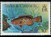 Turks e Caicos 1978 - serie Pesci: 10 c