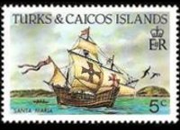 Turks e Caicos 1983 - serie Navi: 5 c