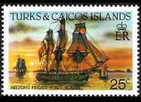 Turks e Caicos 1983 - serie Navi: 25 c